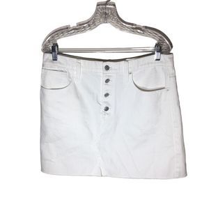 Madewell size 31 waist or size 12 white denim a line skirt spring/summer